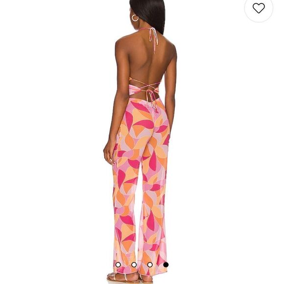 Lovers and Friends Feelin Groovy Jumpsuit in Fuchsia Geo.Size M - Picture 4 of 16